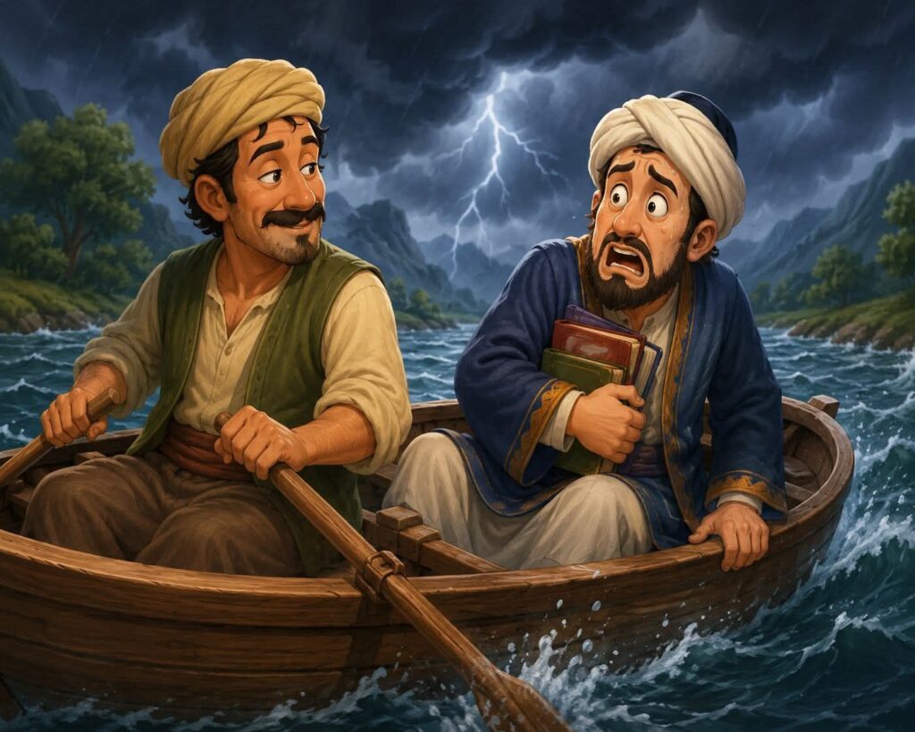 کشتی بان اور عالم — ایک سبق آموز اور دلچسپ کہانی