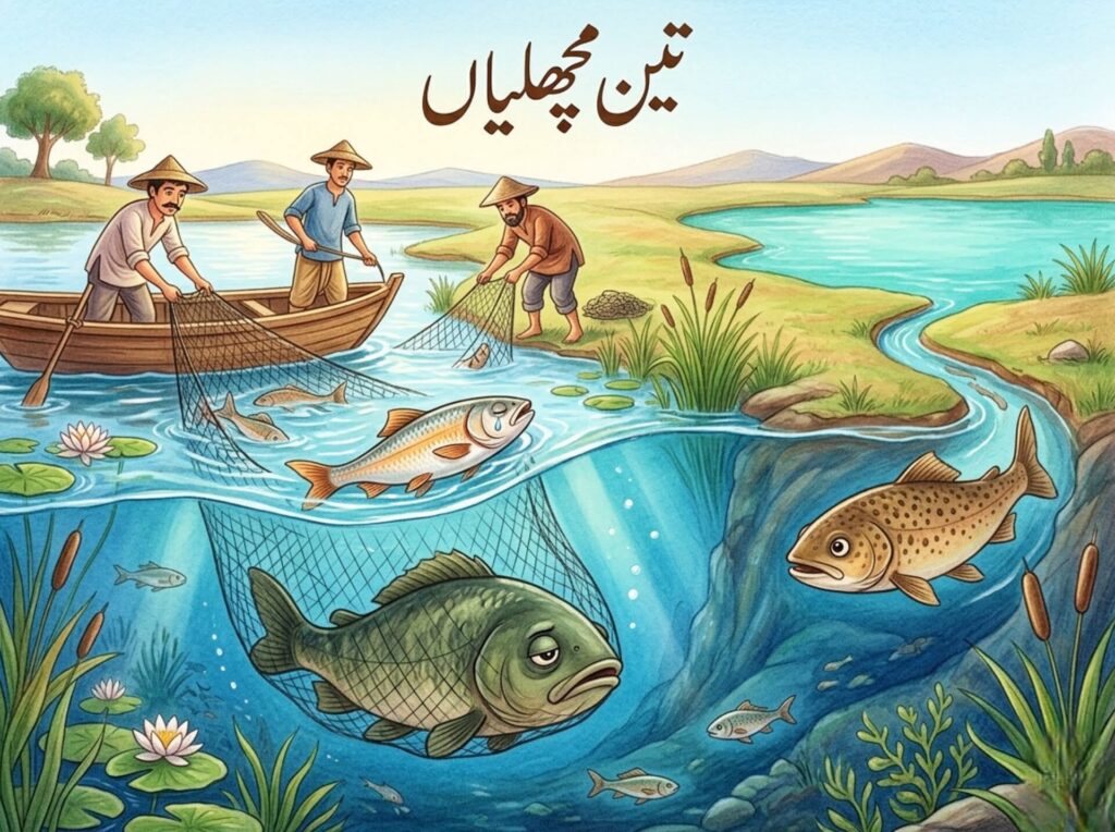 تین مچھلیاں — عقل، وقت اور قسمت کی کہانی