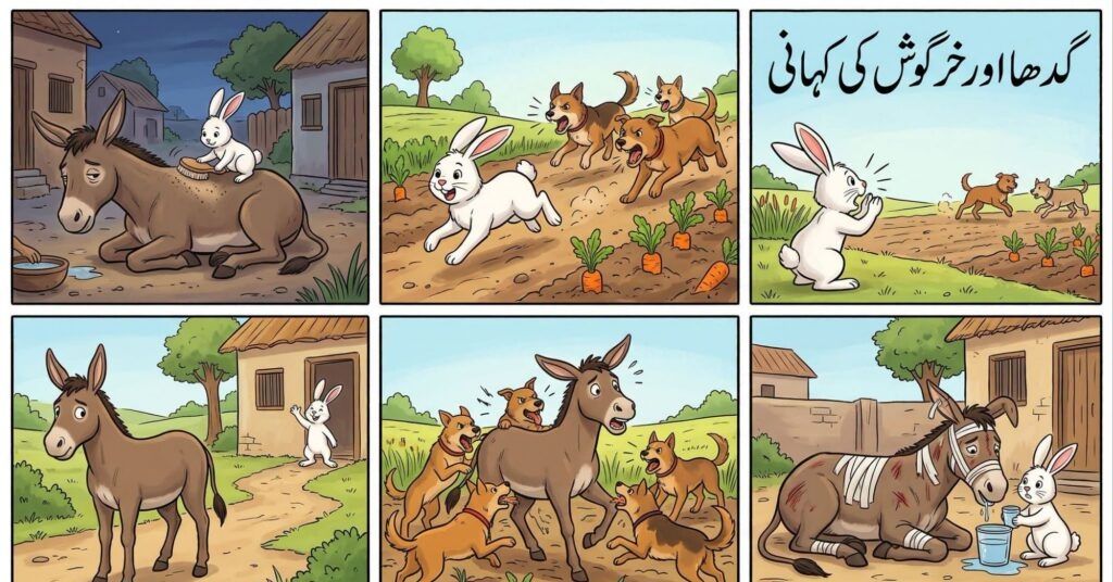 Burro y conejo